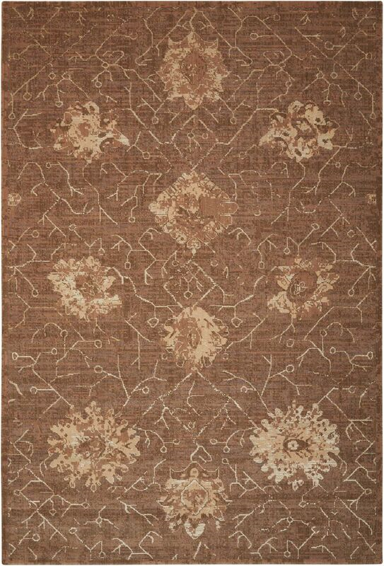 Nourison Clearance Silken Allure SLK08 Chocolate Rug