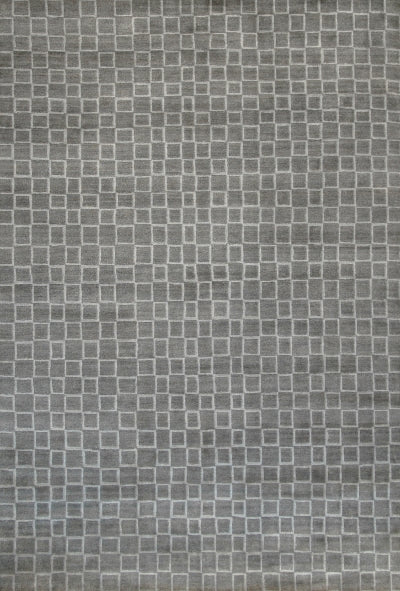 Tibet Rug Company 80 CT with Silk Cubes Silver Grey Rug