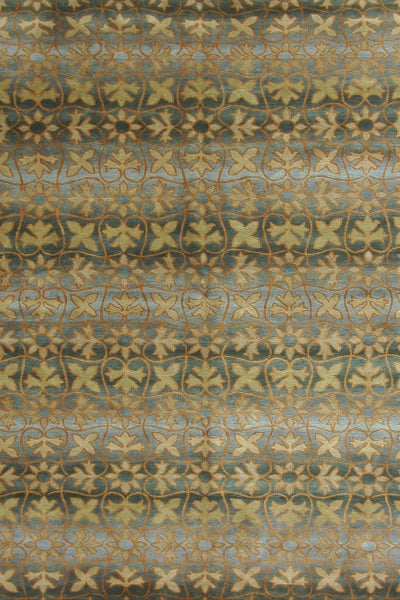 Tibet Rug Company 80 CT with Silk Fleurs De Lis Slate Rug