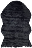 Safavieh Clearance Faux Sheep Skin FSS115B Black Rug