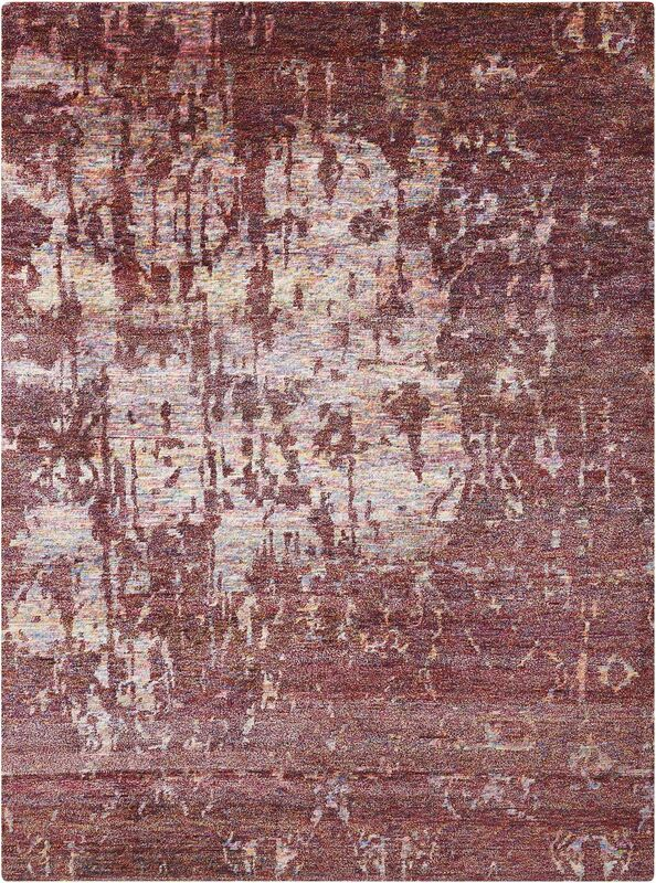 Nourison Clearance Silken Shadow SHA10 Wine Rug