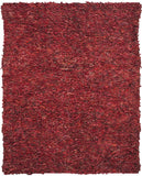 Safavieh Clearance Leather Shag LSG511D Red Rug