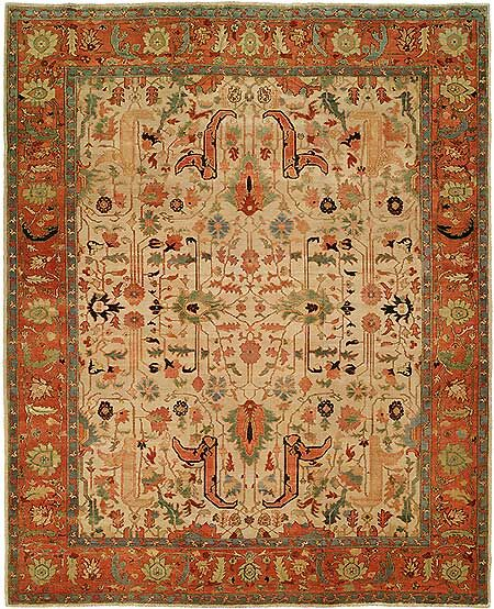 HRI Antique Heriz 101 Ivory Rug