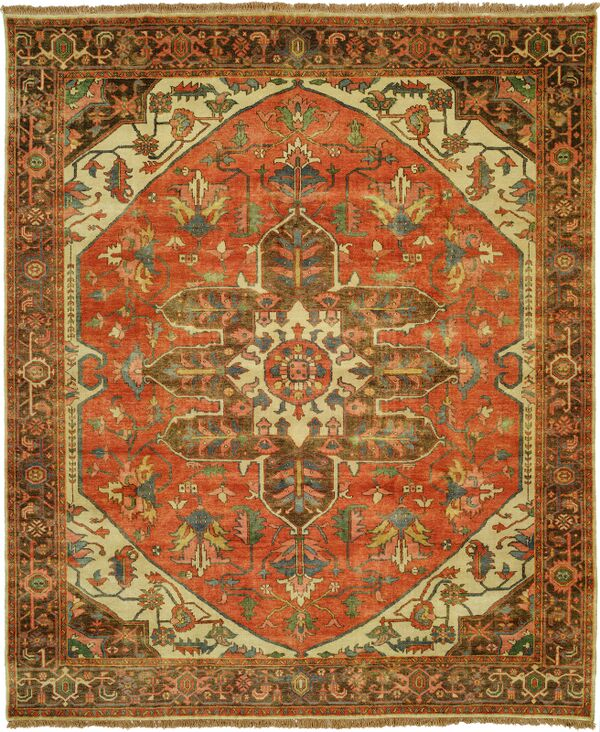 Shalom Brothers Jules Serapi JS754 Brick Rug