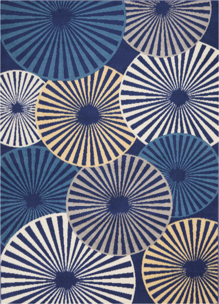 Nourison Clearance Grafix GRF20 Navy Blue Rug
