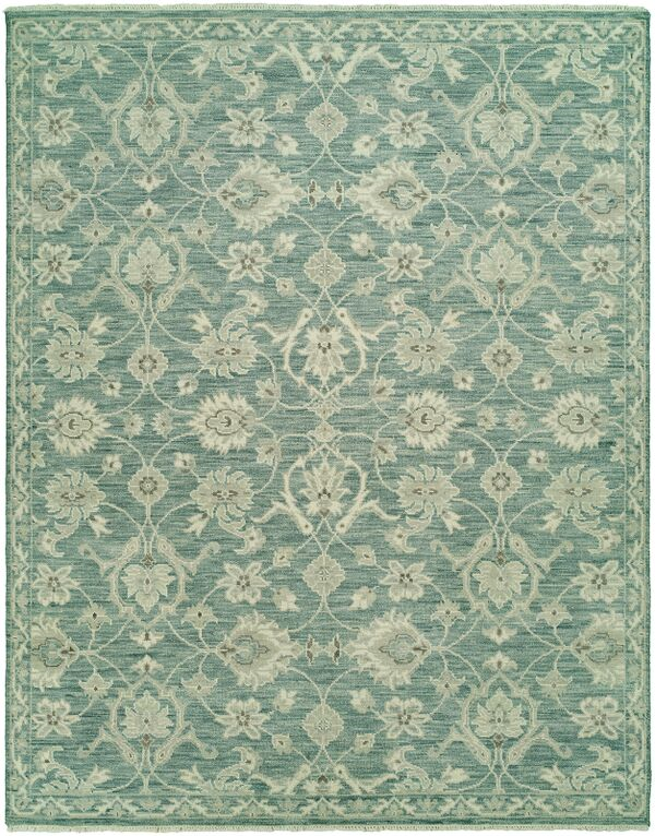 HRI Aria AR8 Teal Green Rug