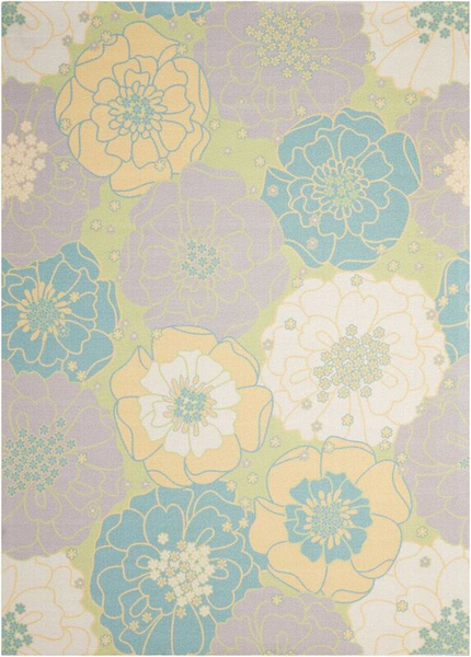 Nourison Clearance & Garden RS021 Green Rug