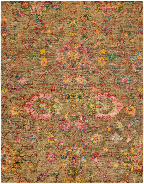 HRI Melody ME3067 Gold Rug