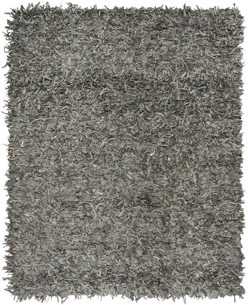 Safavieh Clearance Leather Shag LSG601G Grey Rug