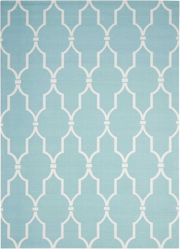 Nourison Clearance & Garden RS087 Aqua Rug