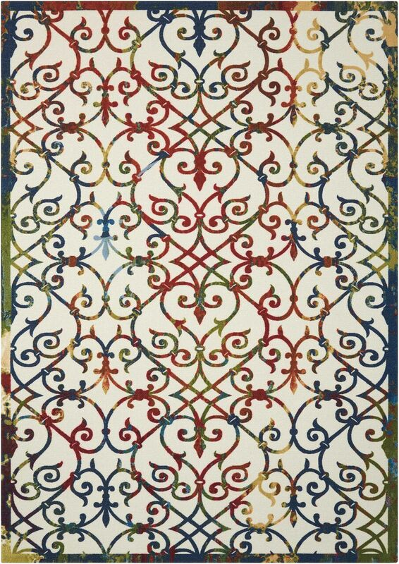 Nourison Clearance & Garden RS093 Multi Rug
