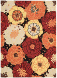 Nourison Clearance & Garden RS021 Black Rug