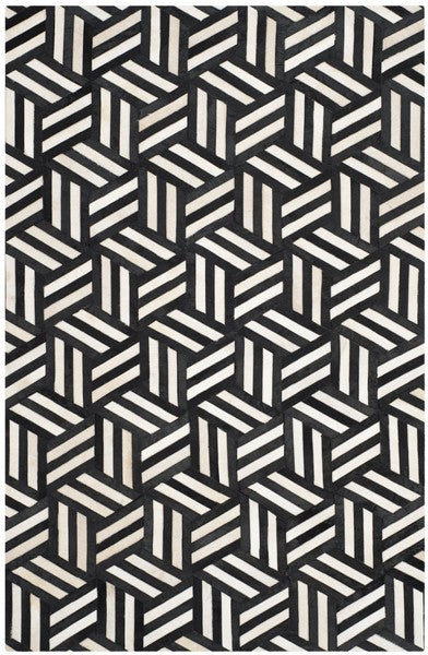 Safavieh Clearance Studio Leather STL219A Black Rug