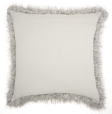 nourison shag we403 silver pillow