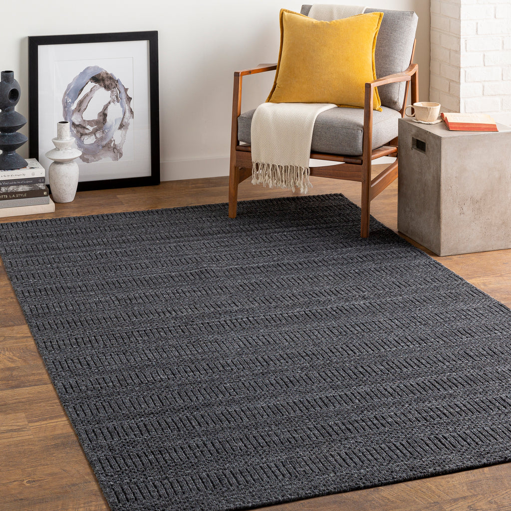 surya hickory hck 2300 charcoal rug