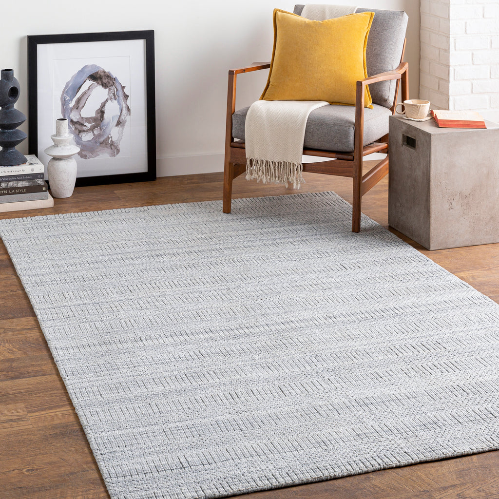 surya hickory hck 2301 light grey rug