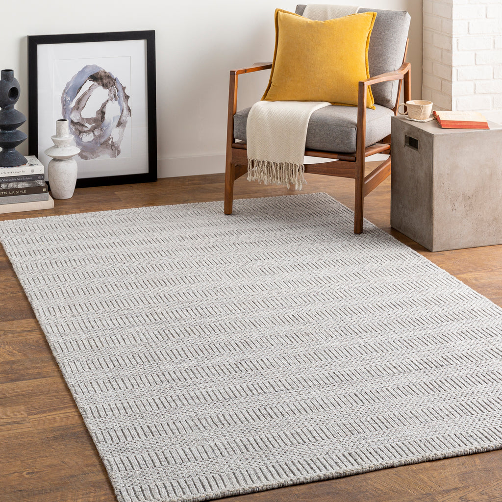 surya hickory hck 2302 light grey rug