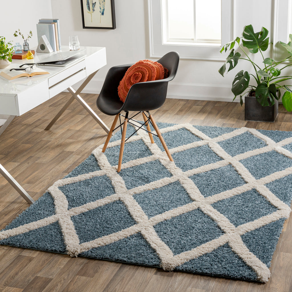 surya hudson shag hds 2301 blue rug