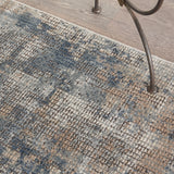 nourison quarry qua02 blue beige rug