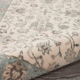 nourison living treasures li16 ivory aqua rug