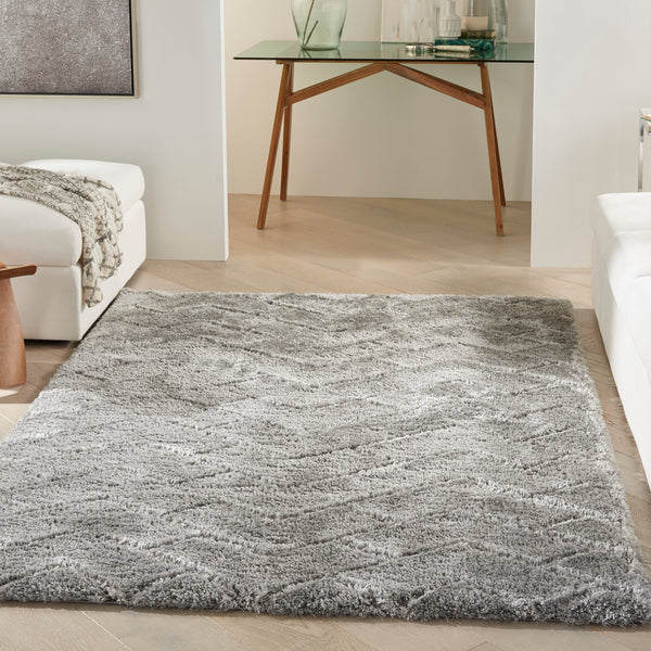 nourison dreamy shag drs03 grey rug