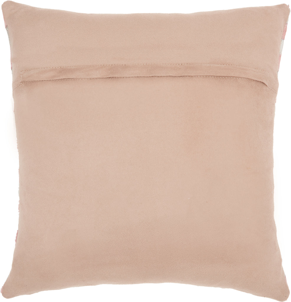 nourison natural leather hide s4285 rose pillow