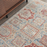 nourison homestead hms02 blue multicolor rug
