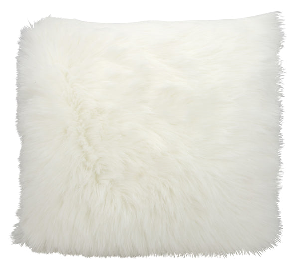 nourison fur fl100 white pillow