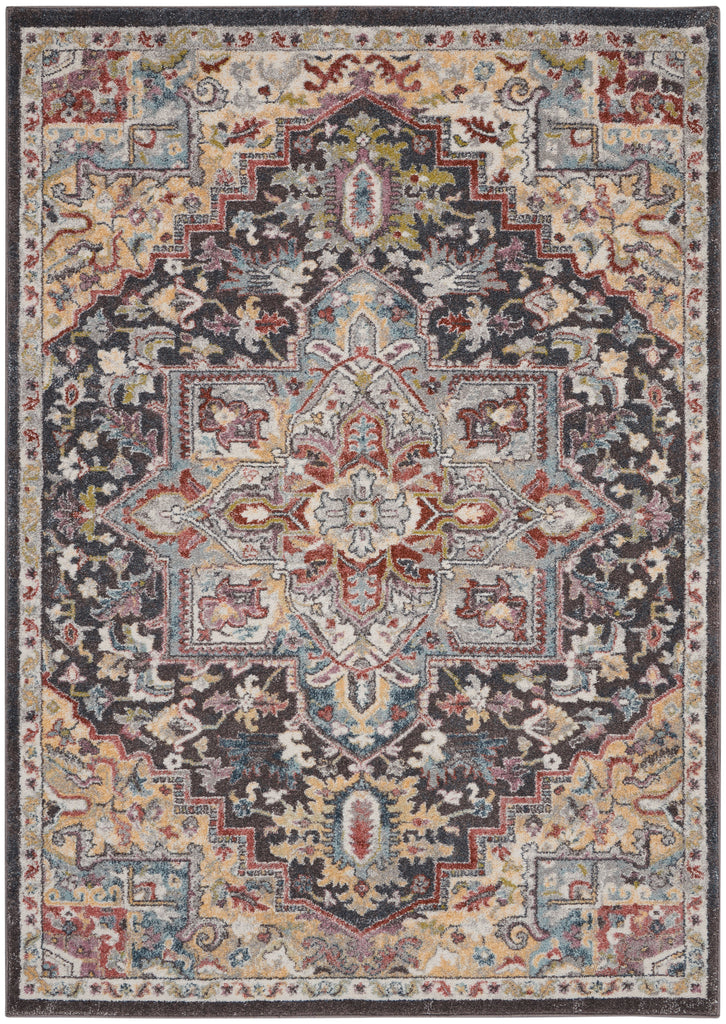 nourison soraya sor04 charcoal multi rug