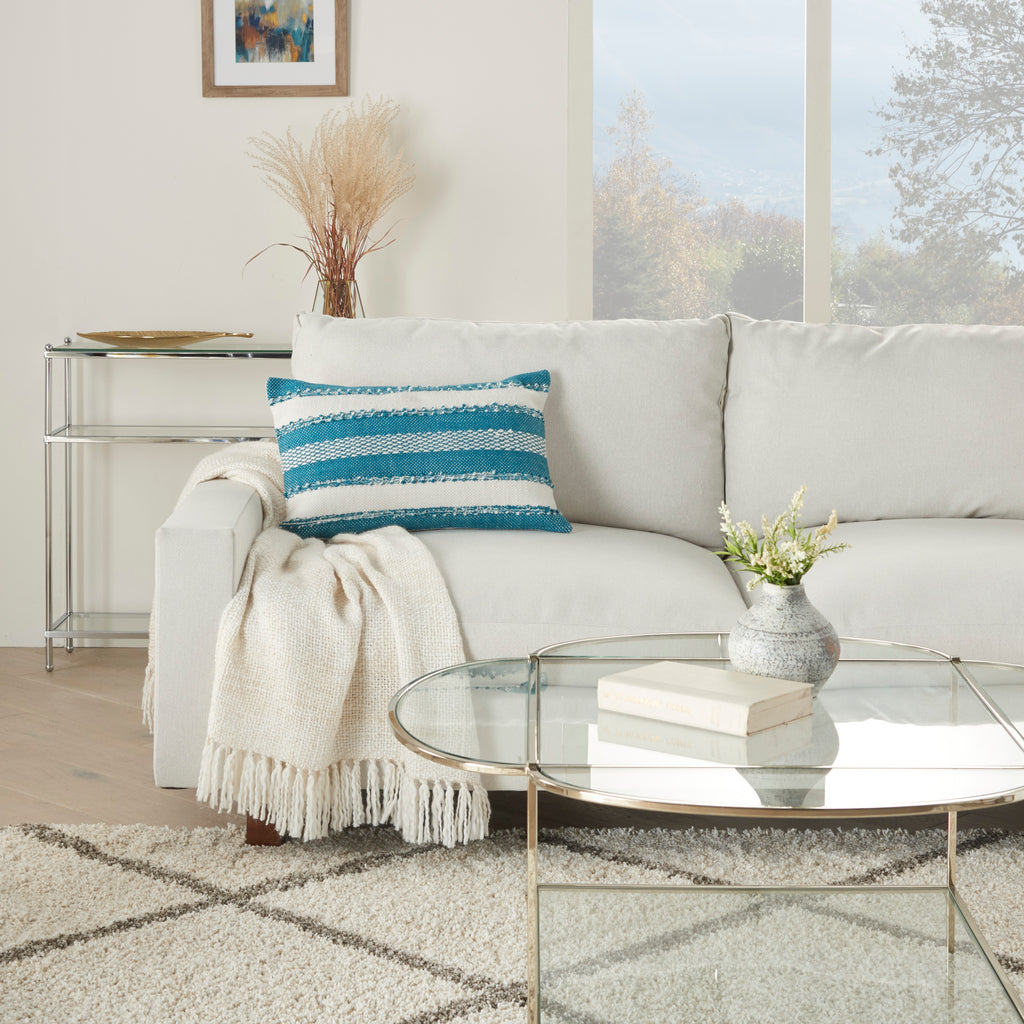 nourison outdoor vj088 turquoise pillow