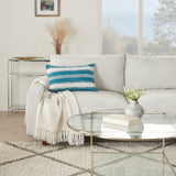 nourison outdoor vj088 turquoise pillow