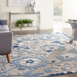 nourison aloha alh17 blue grey rug
