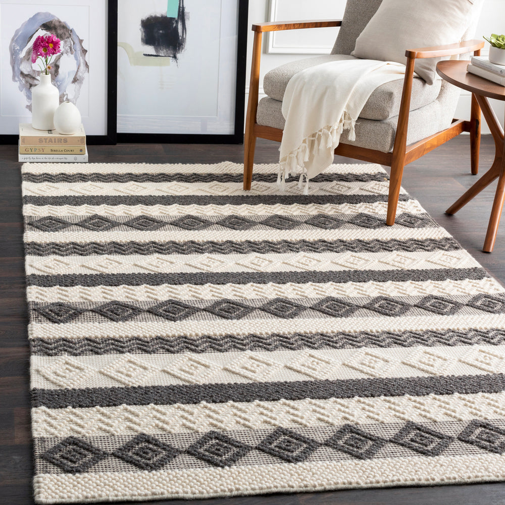 Surya rug co. | charcoal rug | Hygge | woven rug | rugs done right