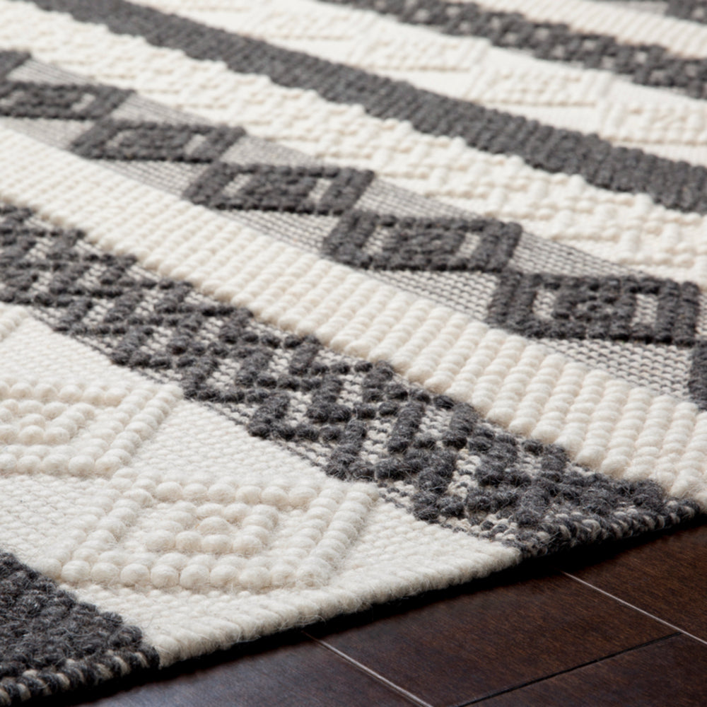 Surya rug co. | charcoal rug | Hygge | woven rug | rugs done right