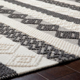 Surya rug co. | charcoal rug | Hygge | woven rug | rugs done right