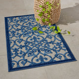 nourison aloha alh21 grey blue rug