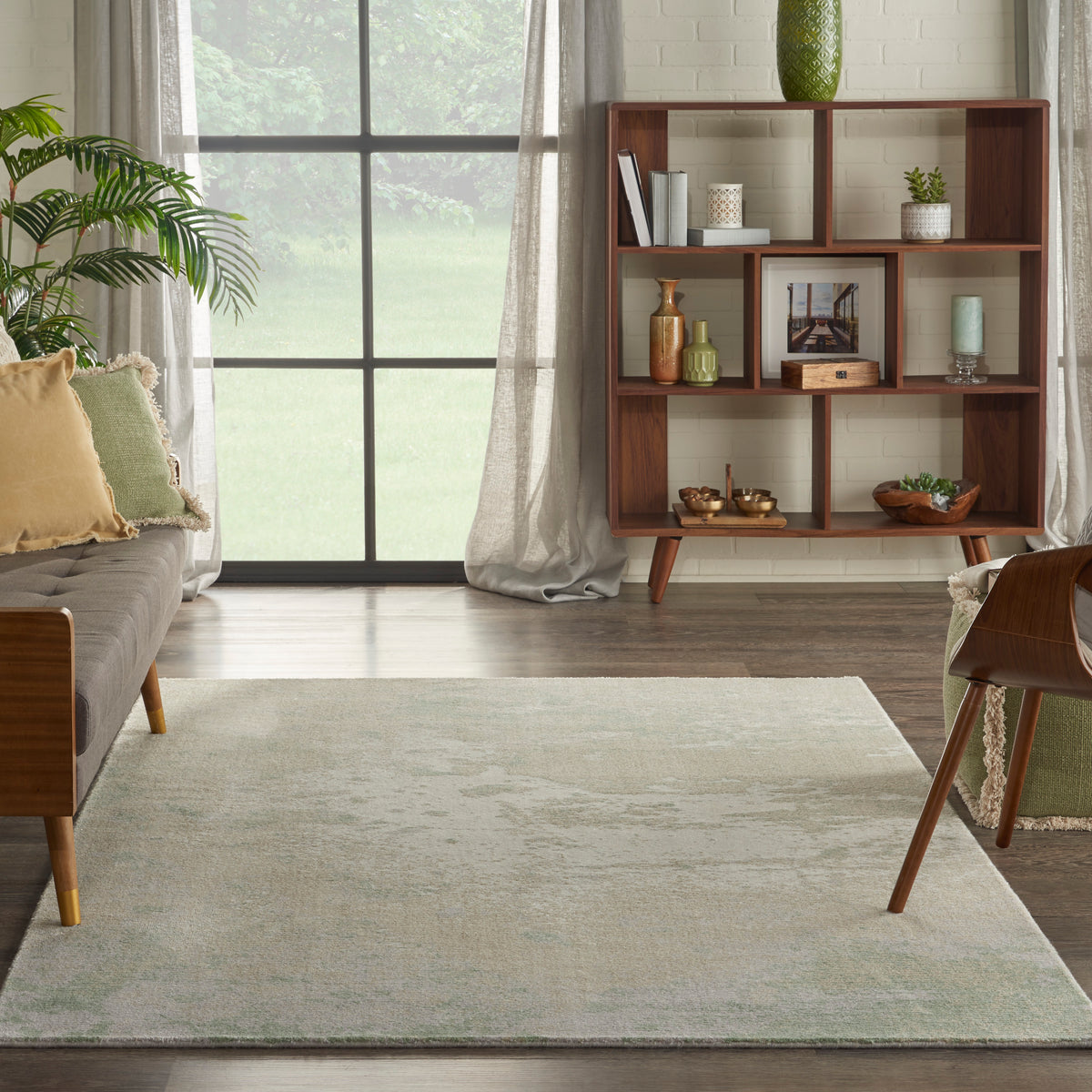 nourison twilight twi06 ivory green rug