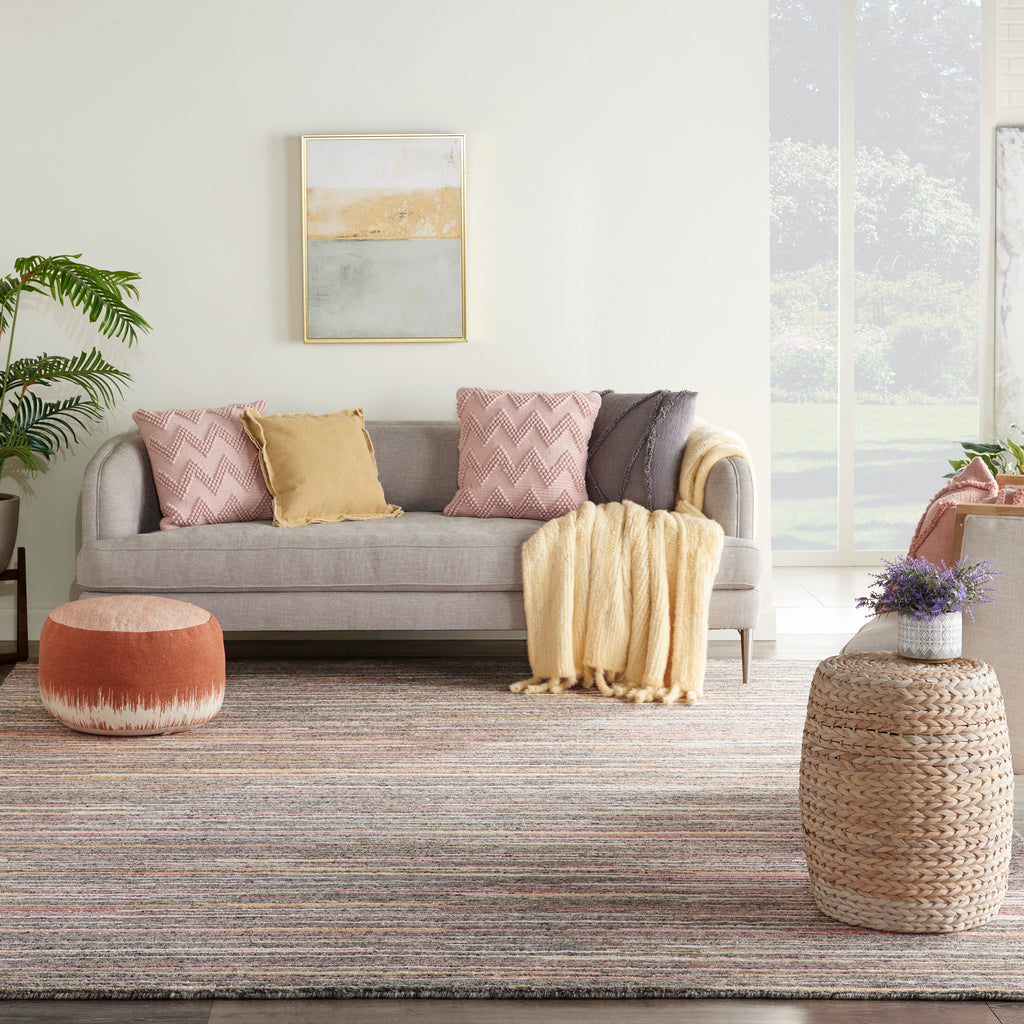 nourison plateau pae01 grey flame rug