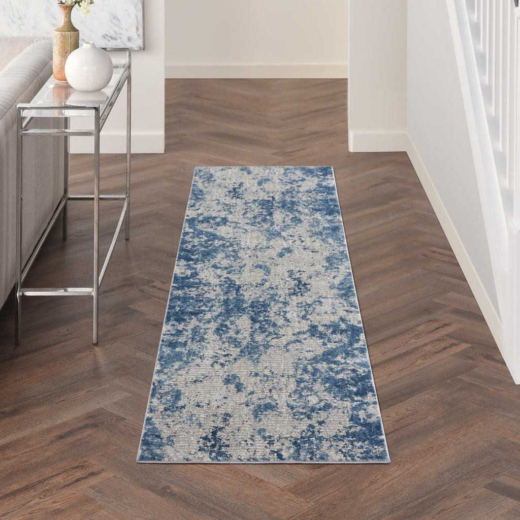 nourison rustic textures rus16 grey blue rug