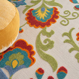 nourison aloha alh17 ivory multi rug