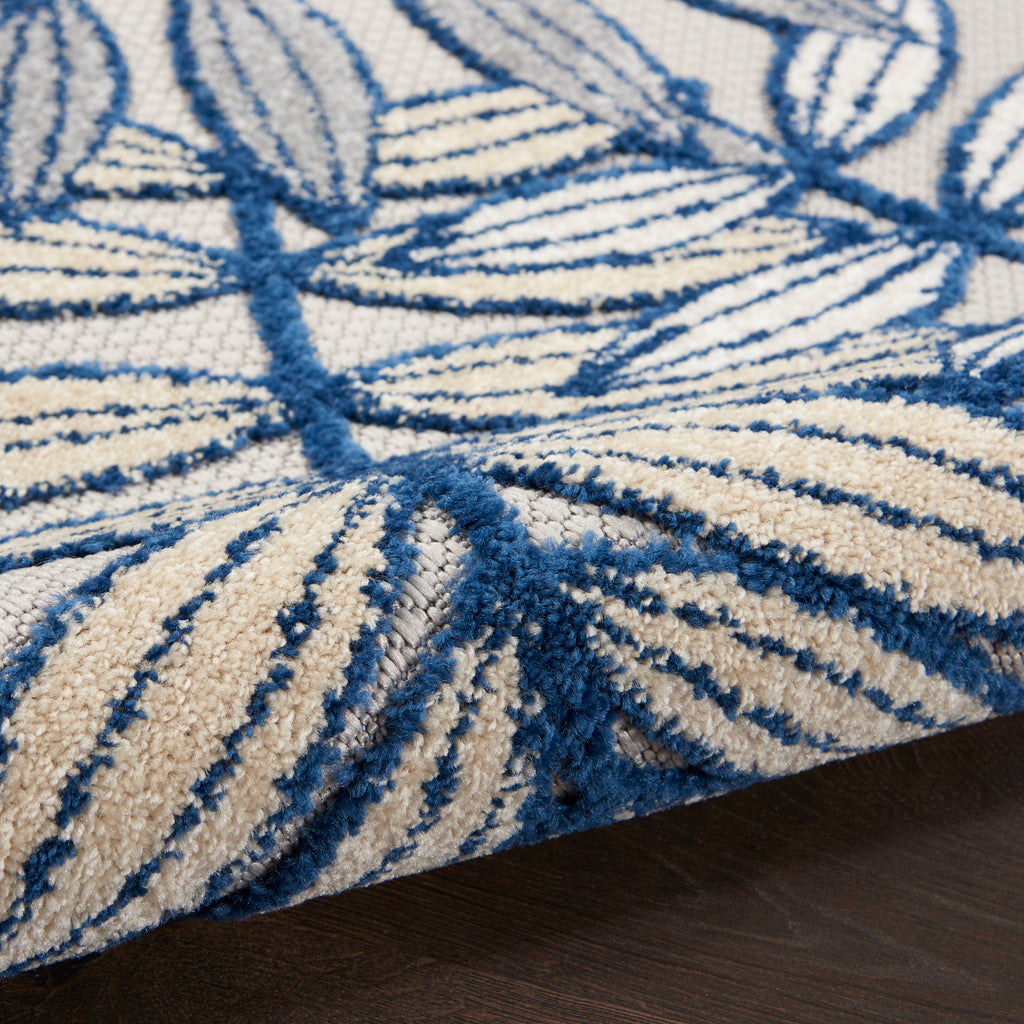 nourison aloha alh18 ivory navy rug