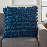 nourison shag dl658 navy pillow