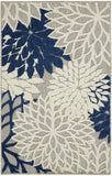 nourison aloha alh05 ivory navy rug
