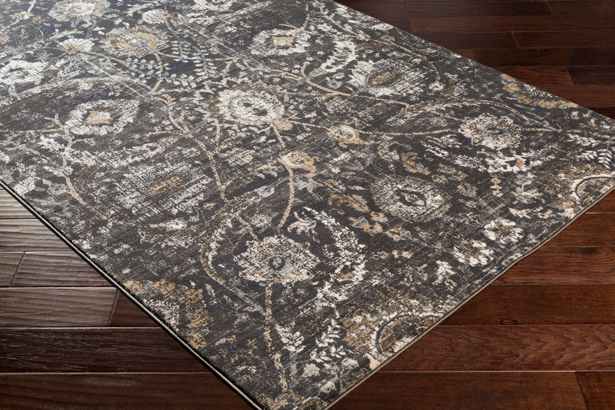 Surya Indigo Black Rug  | Rectangular Rugs | Rugs Done Right 