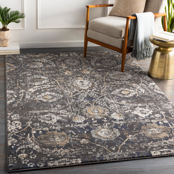Surya Indigo Black Rug | Indoor Rugs | Rugs Done Right 