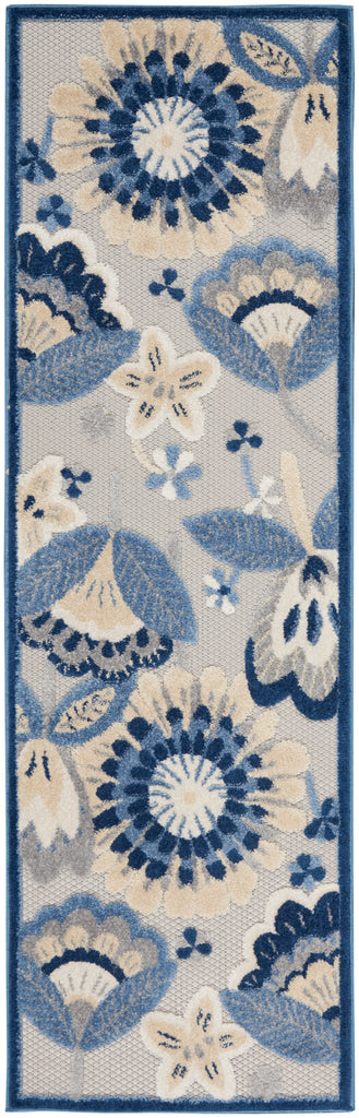 nourison aloha alh25 blue grey rug