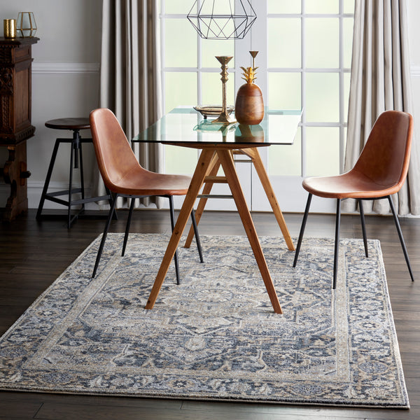 nourison moroccan celebration ki381 navy rug