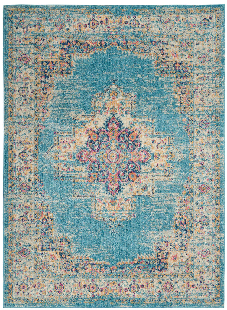 nourison passion psn03 light blue rug