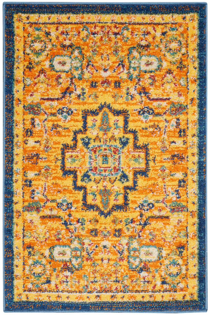 nourison allur alr04 orange multicolor rug