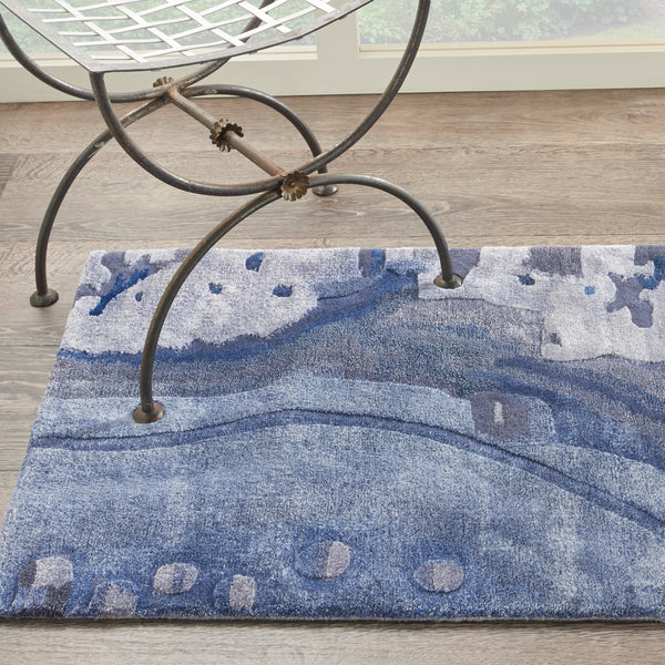 nourison prismatic prs05 blue rug